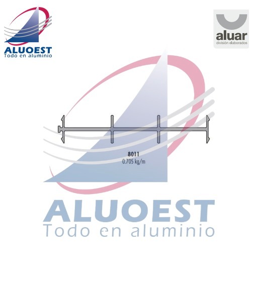 Perfil Aluar 8011 línea Módena 2 - Perfil de acople para marcos de 94 mm - Aluoest